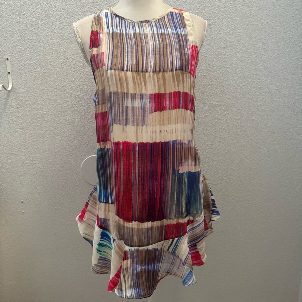 TRYB silk ruffle mini dress size 2